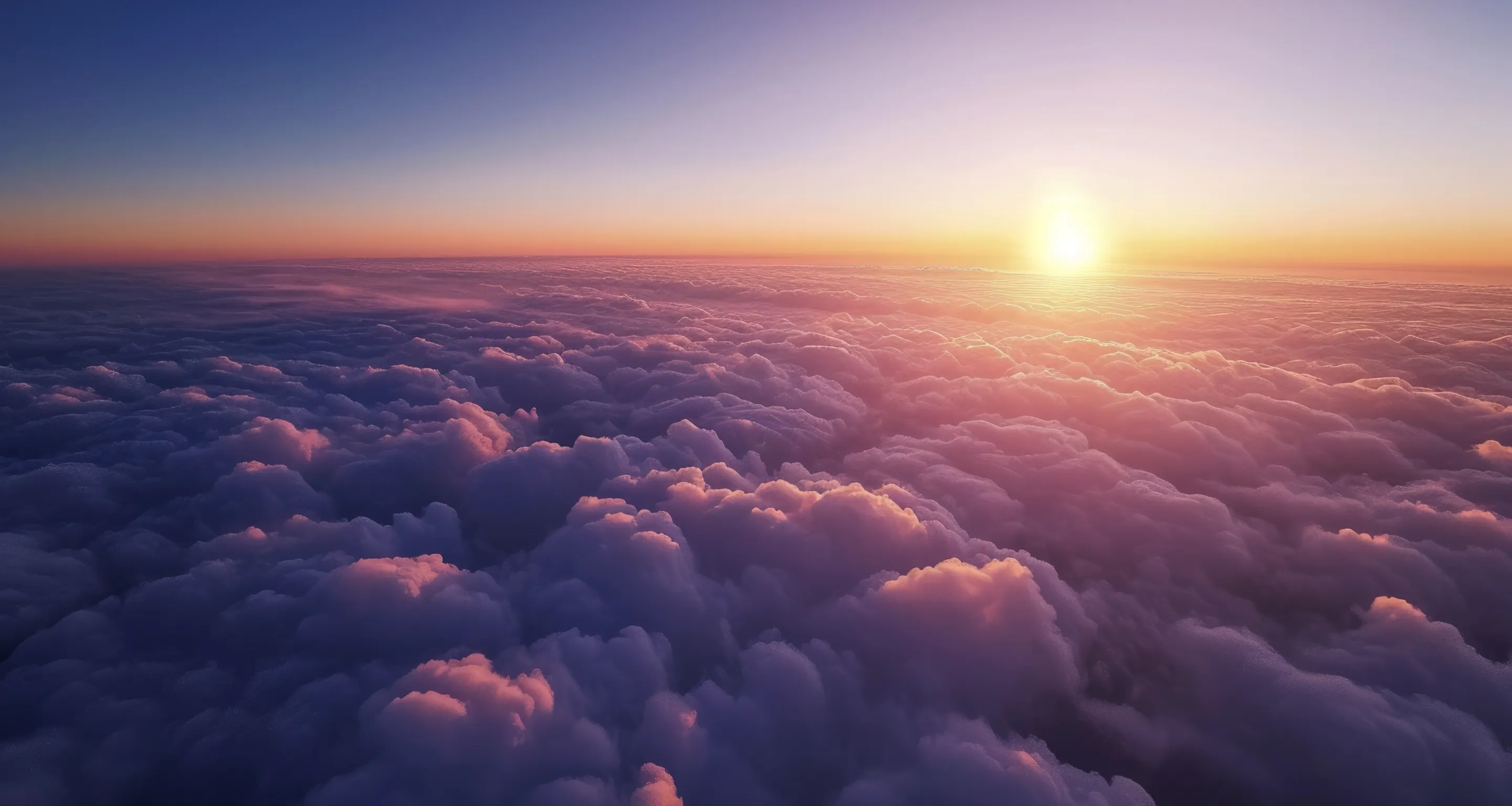 雲が見える上空で写真